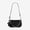 Black, variant on Adult PU Embossed Butterfly Hobo Baguette Bag with Dual Strap Puppy Charm, Gray