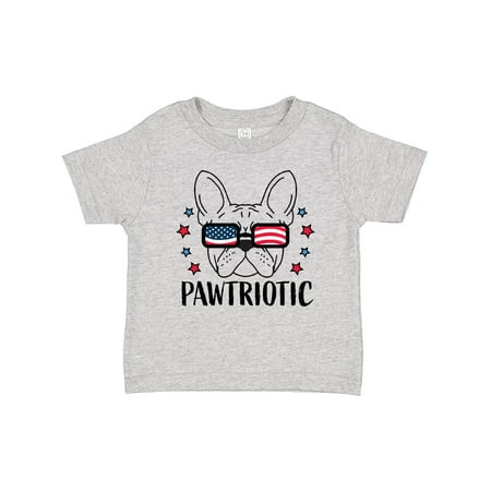 

Inktastic Pawtriotic with French Bulldog in American Flag Sunglasses Boys or Girls Baby T-Shirt
