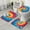 Colorful Rainbow Tie, variant on Colorful Radial Tie Dye Pattern Bathroom Rugs Sets 3 Piece,Toilet Cover Set,Absorbent Non Slip Bathroom Mats Sets with U-Shaped Contour Rug Toilet Rug Set
