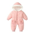 thumbnail image 1 of Floleo Combinaison à Capuche pour Bébé d'Hiver Chaude Doublée en Molleton à Fermeture Éclair Intégrale 1 Pce Combinaison de Neige Épaisse Rembourrée Grenouillère Tenue Douillette pour Garçons Filles Tout-Petits 0 24 Mois Tenue par Temps Froid (Rose, 1-2 Ans), 1 of 7