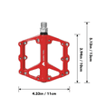 thumbnail image 2 of Ozark Trail Aluminum Mountain Bike Pedals, Compact and Durable, Red, 2 of 10