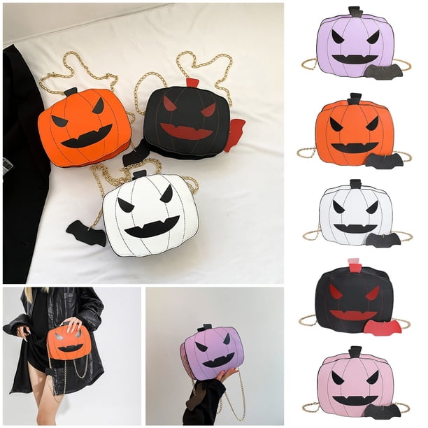 Bolso de calabaza Bolso bandolera de Halloween para mujer Accesorios elegantes y de Halloween A