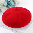 thumbnail image 1 of LinYooLi Bérets Français pour Femmes Printemps Automne Hiver Bérets d'Extérieur Style de Rue Casquette Simple Laine Chaude Bonnet Féminin, 1 of 6