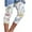 White, variant on Herrnalise Women's Summer Casual Elastic Waist Printed Cropped Pants White M