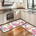 thumbnail image 3 of Kitchen Rugs Sets Of 2,Pioneer Flower Floral Print Pattern Anti Fatigue Kitchen Mat Rugs Non Slip Washable,Decorative Kitchen Floor Mats for Kitchen,Sink,Laundry,17"x47"+17"x47", 3 of 5