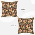 thumbnail image 3 of Fotbe Squirrel Mushroom Yellow Flower Pattern Velvet Decorative Throw Pillow Covers with Elegant Piping, Soft Plush Cushion Cover for Sofa, Bed, Car, Office-16"x16", 3 of 8