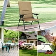 thumbnail image 2 of Topbuy Outdoor Folding Chair Collapsible Enlarged Chair with Cup Holder Brown, 2 of 6