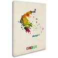 thumbnail image 2 of Trademark Fine Art "Greece Watercolor Map" Canvas Art by Michael Tompsett, 2 of 2