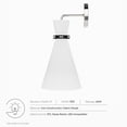 thumbnail image 7 of Modway Starlight 1-Light Fabric Wall Sconce in White/Polished Nickel, 7 of 7