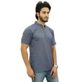 thumbnail image 2 of Atasi Casual Half Sleeves Men's Cotton Mandarin Collar Shirt Tunic-XXX-Large, 2 of 7