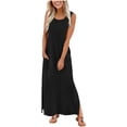 thumbnail image 2 of gakvbuo Summer Tank Dress For Women Maxi Dress Sundress Womens Summer Casual Beach Sleeveless V-Neck Long Dress, 2 of 9