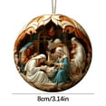 thumbnail image 2 of InsCrazy Christmas Ornaments, Effect 2024 Christmas Nativity Set Stereoscopic Vision Birth Blessing Pendant Birth Acrylic Car Hanging Ornaments, 2 of 5