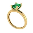 thumbnail image 2 of 1 ct Emerald Cut Simulated Emerald Solitaire Engagement Ring for Women in 18K Yellow Gold, 2 of 5