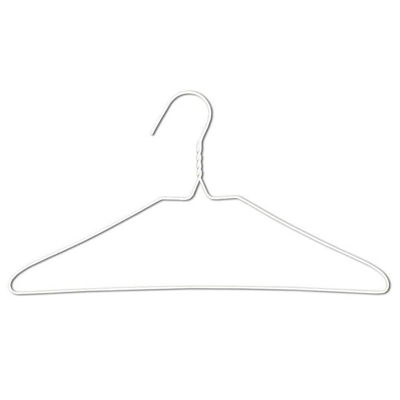 Ganchos para Ropa Mainstays Alambre con Cubierta de plástico  Blanco 10 Piezas