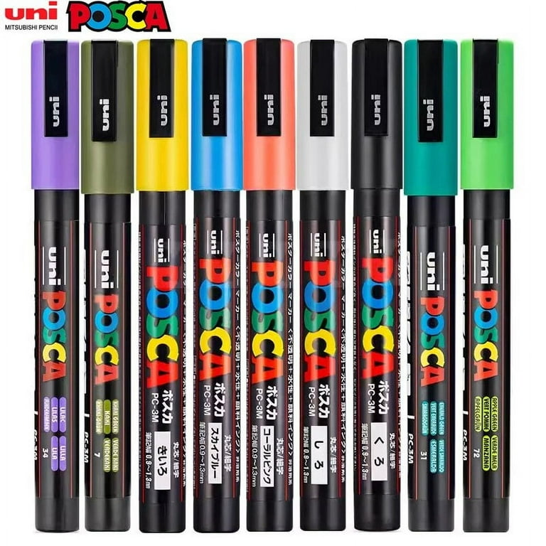 44 Colors Uni Posca PC-3M Paint Fine Point Bullet