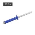 thumbnail image 3 of Unique Bargains 5mm x 25mm Aluminum Open End Flat Round Head Blind Rivets, Blue 25 Pack, 3 of 5