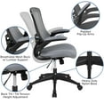thumbnail image 4 of Emma + Oliver Mid-Back Dark Gray Mesh Swivel Ergonomic Task Office Desk Chair - Flip-Up Arms, 4 of 13