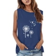 thumbnail image 1 of adviicd Camisoles pour Femmes Camisoles pour Femmes Col Rond Sans Manches Coupe Ample Chandails Bleu Marine, TG, 1 of 5
