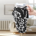 thumbnail image 4 of 40oz Ice Cup Set Cow Pattern Handle Cup Water Cup Set Diving Material Water Cup Bag, 4 of 4