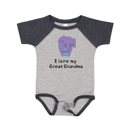 

Inktastic I Love My Great Grandma Elephant Gift Baby Boy Bodysuit