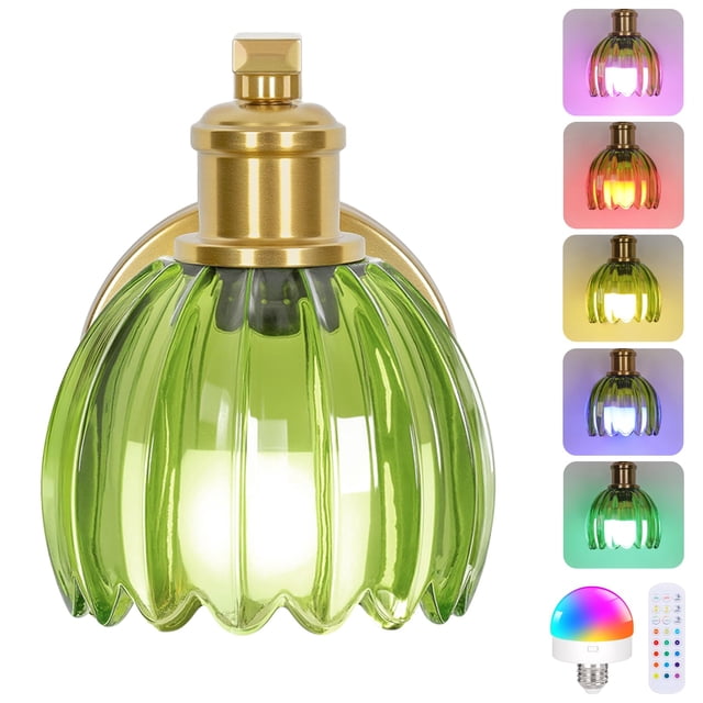 Lámpara de pared VerRon con mando a distancia recargable de 15 colores