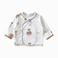 thumbnail image 2 of ATOGUTA Unisex Baby Side Snap Long Sleeve Shirts No Scratch Flaps Size 0-6M, 2 of 3