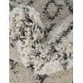 thumbnail image 4 of Unique Loom Rabat Shag Collection Area Rug - Tribal (2' 7" x 6' 1" Runner Pure Ivory/Gray), 4 of 7