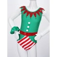 thumbnail image 2 of MSemis Kids Girls Christmas Elf Ballet Dance Gymnastic Leotard with Headband Outfit Green 4, 2 of 6
