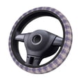 thumbnail image 4 of Disketp Heart Check Plaid Elastic Microfiber Steering Wheel Cover for Truck,SUV,Cars,Universal 15 inch,Anti-Slip, 4 of 8