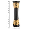 thumbnail image 2 of AeraVida Carved Swirls Brown and Beige Mango Tree Wood Concave Table Vase, 2 of 5