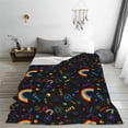 thumbnail image 5 of Honeii Cartoon Pride Lgbt Print Fleece Blanket - Throw Blanket for Bed, Sofa, Couch, Camping, and Travel , Microplush Ultra Soft Warm Blanket-40"x30", 5 of 7
