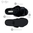 thumbnail image 3 of Jessica Simpson Womens Plush Cross Band Plush Memory Foam Slide Slipper, 3 of 9