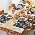 thumbnail image 2 of Pioneer Flower Floral Print Pattern Summer Placemats Table Placemats Set Of 4-Linen Kitchen Washable Placemats Table Mats 12x18 Inch Non-Slip Heat Resistant, 2 of 5