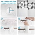 thumbnail image 4 of No Hook Shower Curtain, Black Cow Floral Shower Curtains for Bathroom with See Through Top Window, Black Buffalo Plaid Farmhouse Animals Waterproof & Washable Bath Curtain 66"x72", 4 of 9