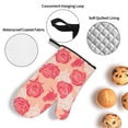 thumbnail image 5 of XMXT Waterproof Oven Mitts and Pot Holders Sets, Two Color Romantic Roses Sets Kitchen Cooking Heat Resistant, 4 Pcs, 5 of 8