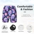 thumbnail image 2 of Kdxio crystal Skull flower Print Men's Swim Trunks with Compression Liner 7 Inch Inseam Quick Dry Swim Shorts, 2 of 5