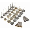 thumbnail image 1 of Wire Brushes Parts, Wire Polishing Brushes with 3 Different Sizes, Steel Wire Wheel Cleaning Brushes, Mini Dremel Rotary Tools Accessory, 1 of 5