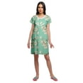 thumbnail image 3 of Moomaya Womens Round Neck Nursing Sleepwear Printed Short Sleeve Nightdress, 3 of 6