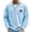 Sky Blue_022, variant on Domuza Mens Sweatshirt Casual Stand Collar Quarter Zip Pullover Fall Winter Corduroy Knitted Sweaters Long Sleeve Big and Tall Tops Purple 2XL