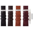 thumbnail image 4 of Morellato Pistoia Watch Strap - Black - 20mm - Chrome-plated Stainless Steel Buckle - PELLI PREZIOSE Collection, 4 of 8