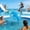 Blue, variant on 9 Inch Large Inflatable Playground Ball Marbleized Giant Large Rubber Kickball Four Square Bouncy Balls Giant Beach Dodgeball for Swimming Pool Sports Activities(Red)