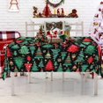 thumbnail image 3 of Table Cloth Christmas, Rectangle Table Cloth Holiday Tablecloth Red Green Christmas Tree Snowflake 60x84 Inch Washable Winter Decorative Table Cover for Party Picnic Dinner Kitchen, 3 of 6