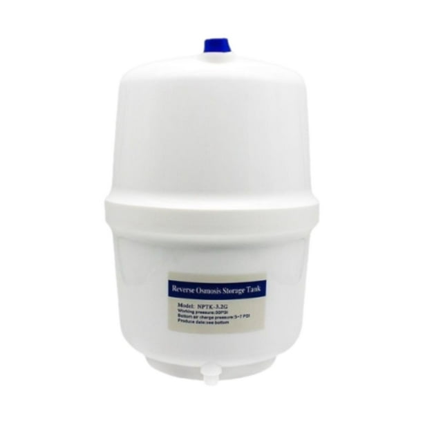 Tanque de agua presurizado de 3,2 galones, tanque de almacenamiento de ósmosis inversa, purificador compacto, portátil y resistente para cocinas sin válvula de bola