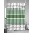 thumbnail image 5 of Fsddascl Sage Green Stripes Shower Curtain Set - Extra Long 72" x 96" Bathtub Curtain with 12 Hooks, Modern Spring Abstract Striped Waterproof Fabric Stall Shower Curtains for Bathroom/Bathtub, 5 of 6