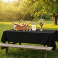 thumbnail image 4 of AK TRADING CO. 54" x 54" Polyester Square Tablecloth - Perfect for Any Occasion Like Parties, Wedding, Buffet Decoration, Indoor & Outdoor Use (Black), 4 of 18