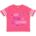 thumbnail image 3 of Inktastic Valentine's Day My Gigi Loves Me Hearts and Lips Boys or Girls Toddler T-Shirt, 3 of 5