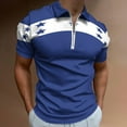 thumbnail image 2 of Honduras Flag Men Zipper T-shirt Summer Casual Short Sleeve T-shirt Top, 2 of 7