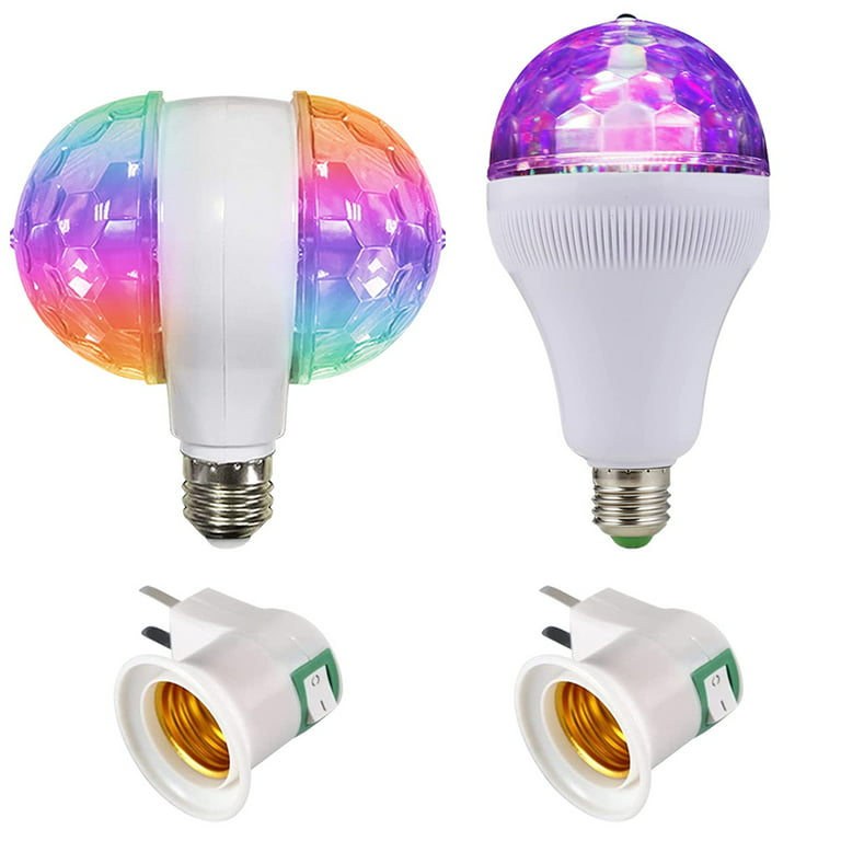 Lolmot Lampes LED avec Bluetooth Smart Home Lights, ampoule disco E27  rotative LED Party Strobe Light pour les fêtes - RGB Multi Crystal Disco  Ball Light Strobe Bulb Decor for Birthday 