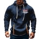 thumbnail image 1 of Sudadera con capucha para hombre, informal, con estampado, deportiva, de manga larga, blusa de poliéster, 1 of 4