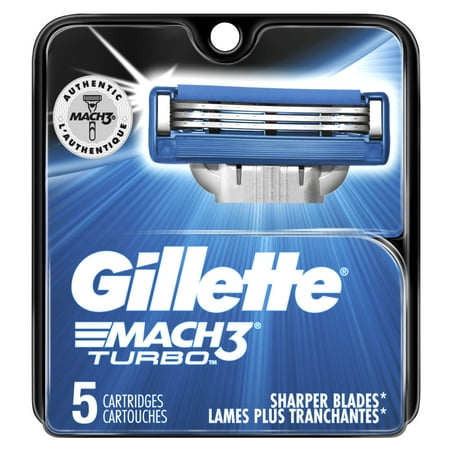 Gillette Mach3 Turbo Men's Razor Blades – 5 (Best Way To Shave Head Without A Razor)